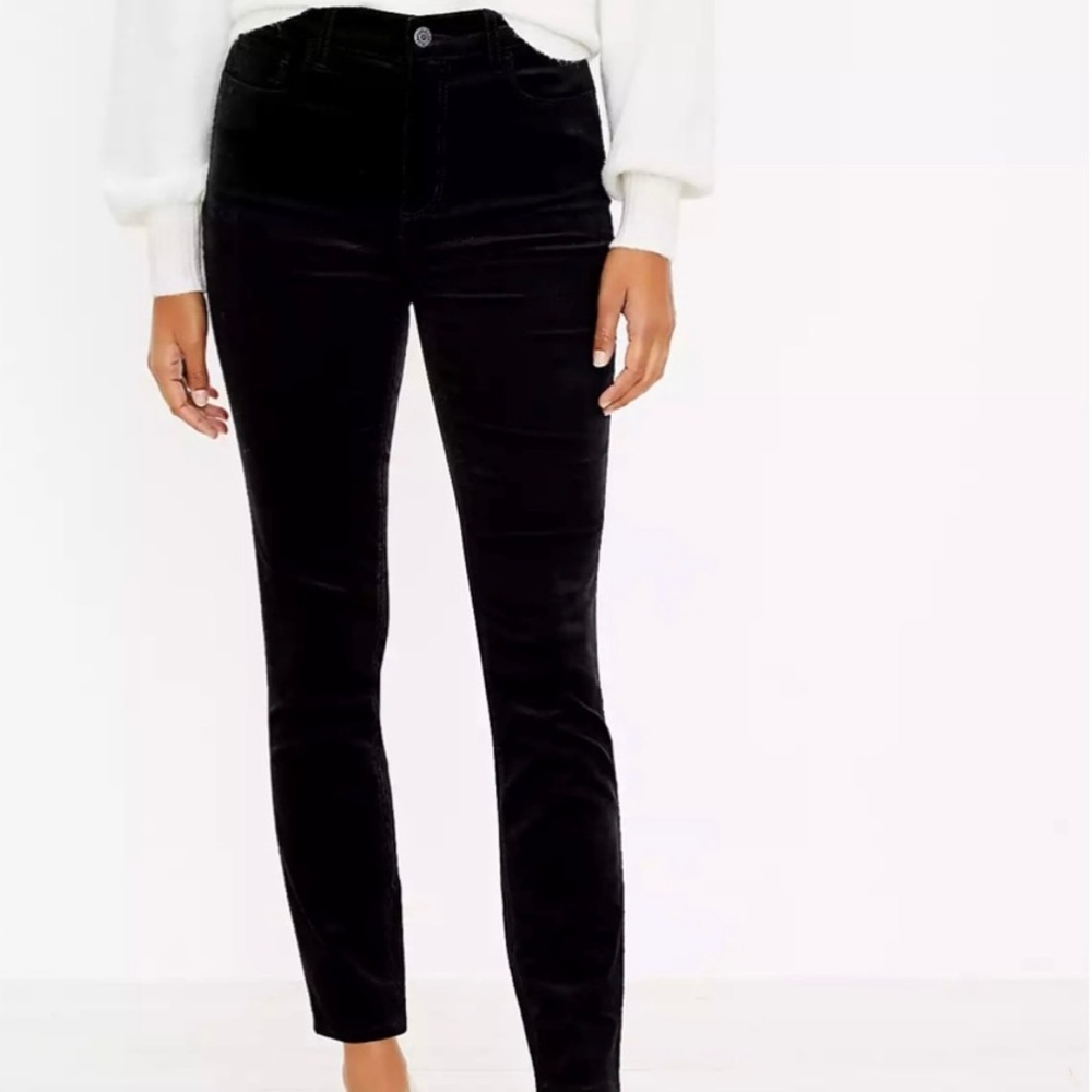 Loft Black Skinny Corduroy Pants